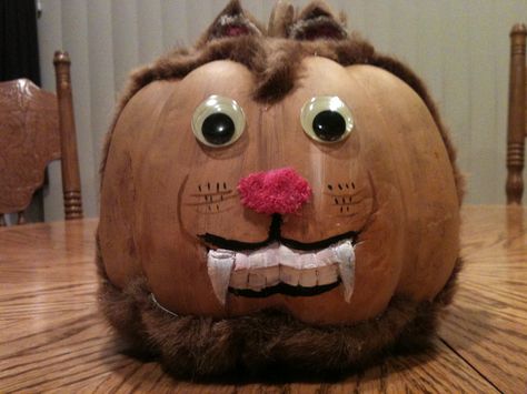 Werewolf pumpkin made from a craft pumpkin! Can use this for years! Werewolf Pumpkin Carving, Werewolf Pumpkin, Pumpkin Inspiration, 90s Fashion Outfits Hip Hop Party, Pumpkin Uses, Pumpkin Projects, Pumpkin Carving Templates, Pumpkin Halloween Decorations, Pumpkin Crafts