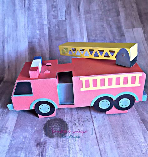 Valentine Mailbox, Girls Valentines, Valentines For Boys, Diy Valentines Crafts, Container Organization, Valentine Box, Kids Boxing, Valentines Day Party, Fire Trucks