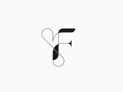 Letter F, Social Network, Black, Design