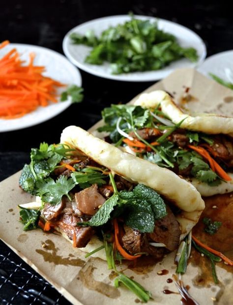 Spicy Lamb Buns with Honey Soy Drizzle by thewoksoflife.com Recipes Spicy, Woks Of Life, The Woks Of Life, China Beijing, Naan Recipe, Bao Buns, Honey Soy, Lamb Roast, Steamed Buns