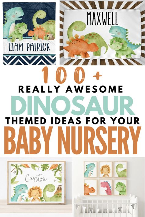 Dinosaur Crib Sheets, Nursery Theme Ideas, Nursery Growth Chart, Dinosaur Nursery Theme, Dinosaur Bedding, Dinosaur Nursery Decor, Dinosaur Wall Decals, Dinosaur Room, Nursery Theme