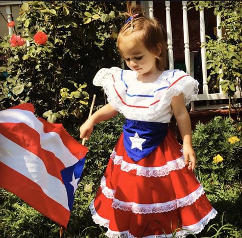 Puerto Rican Dress, Puerto Rico Clothing, Made Costume, Baby Costumes Girl, Girls Costumes, Mexican Outfit, Mexican Dresses, Boy Costumes, Yellow Shirts