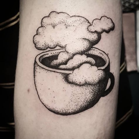 Clouds In My Coffee, Coffee Cup Tattoo, Cup Tattoo, Coffee Tattoo, Coffee Tattoos, Carly Simon, Cloud Tattoo, My Coffee, Cup Coffee