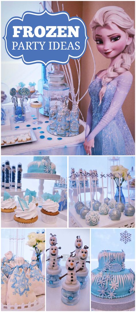 Festa Frozen | Madame Inspiração Gökkuşaği Pasta, Frozen Party Ideas, Frozen 3rd Birthday, Frozen Birthday Party Ideas, Elsa Birthday Party, Frozen Bday Party, Disney Frozen Birthday Party, Disney Frozen Party, Frozen Birthday Theme