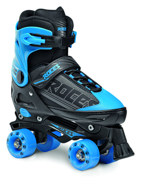 QUADDY 1.0 BOY  -Upper: ECOmesh -Sole: PE -Footbed: velvetted PP -Closure: Laces, Velcro and buckle -Frame: PP -Truck: PP -Stopper: PU -Wheels: casted PVC, 54X32mm -Bearings: ABEC 3 Roller Skates Black, Skate Boy, Kid Design, Roller Skate Shoes, Inline Skating, Youth Sports, Tuner Cars, Roller Skate, Roller Skates