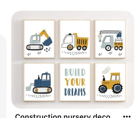 Tractor Nursery, Construction Nursery, Boys Room Wall Art, Nordic Print, Trucks Print, Nordic Poster, Baby Wall Art, Alphabet Poster, Boys Room Decor