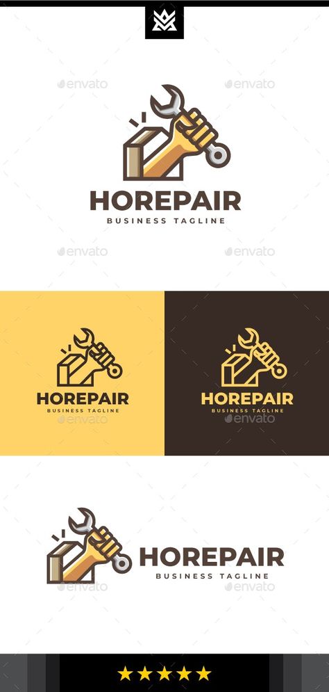 Home Repair Logo, Maintenance Logo, Handyman Logo, Building Logo, Portfolio Logo, Buy Home, Best Logo Design, Logo Design Template, Cmyk Color