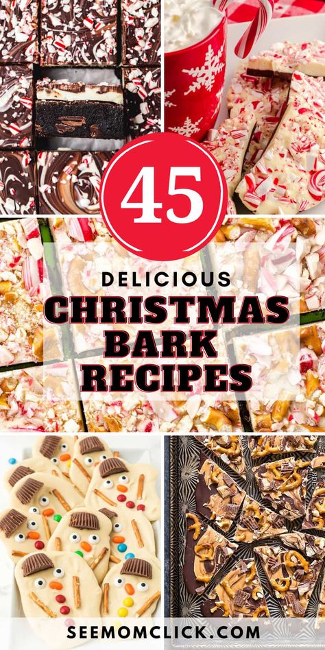 Fast Christmas Desserts, Christmas Bark Candy, Chocolate Bark Recipes Easy, Christmas Chocolate Bark Recipes, Bark Recipes Easy, Chocolate Bark Christmas, Holiday Bark, Christmas Bark Recipes, Bark Candy