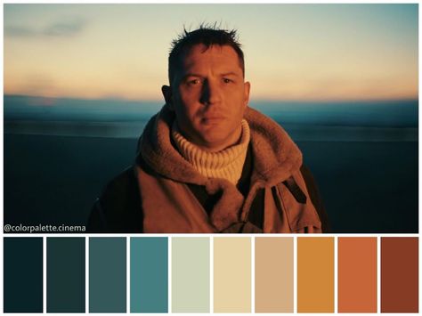 Color Palette Cinema on Instagram: “: "Dunkirk" (2017). •Directed by Christopher Nolan •Cinematography: Hoyte Van Hoytema •Production Design: Nathan Crowley •Costume Design:…” Nolan Cinematography, Dunkirk 2017, Color In Film, Movie Color Palette, Cinema Colours, Color Script, Christopher Nolan, Color Film, Color Psychology