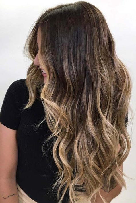 Flamboyage Technique Brunette #ombre #brunette ❤ Balayage Is The New Hair Trend! Here we have collected our favorite balayage ideas. Now, you will learn how to get it so that it is absolutely best for you! ❤ #lovehairstyles #haircolor #balayage #hairstyles Cabelo Ombre Hair, Kadeřnické Trendy, Vlasové Trendy, Long Hair Color, Brown Hair Balayage, Wavy Hairstyles, Haircut And Color, Brown Blonde Hair, Ombre Hair Color