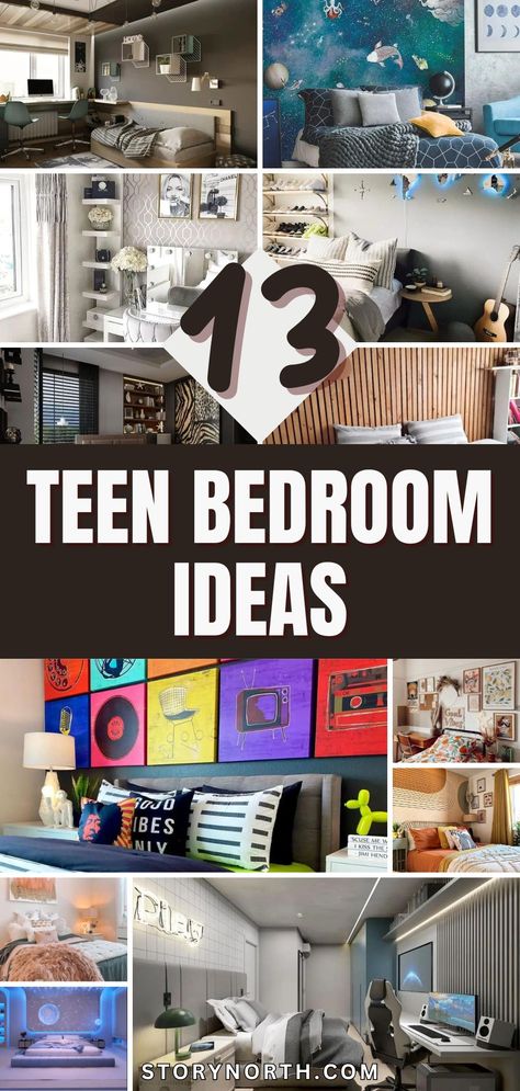 Save this pin for trendy teen bedroom ideas to elevate your space and showcase your unique style! From bold colors to cozy textures, discover inspiration to transform your room. #TeenBedroom #HomeDecor #InteriorDesign Teenager Room Ideas For Boys, Teen Boys Room Ideas, Music Inspired Bedroom, Easy Halloween Hairstyles, Teenager Bedroom Design, Stylish Bedroom Ideas, Teen Bedroom Ideas, Art Decor Ideas