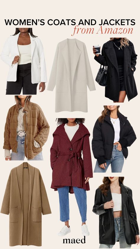 A cozy winter coat or jacket is a must-have in every 2024 winter wardrobe. Today MAED is sharing her favorite outerwear to shop from Amazon this winter season! From trench coats to puffer jackets, find the perfect look for your style and aesthetic. I make commissions for purchases made through the link in this pin. Denise Vasi, Quilted Coats, Amazon Fashion Finds, Long Cardigans, Light Layers, Coat Trends, Amazon Beauty Products, Women's Coats And Jackets, Winter Jackets Women