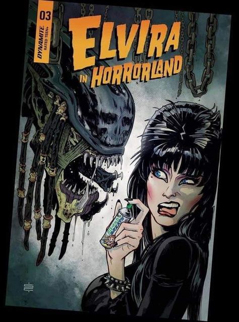 Arte Pin Up, Horror Comedy, Elvira Mistress Of The Dark, Horror Movie Art, Alien Vs, Geek Art, Vintage Horror, Comic Covers, Movie Art