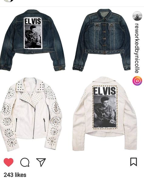 ELVIS custom jackets . Made with official merch. All sizes, unisex styles. Worldwide shipping. Dm me for more information. #fashioneditorial #mfw #pfw #lfw #nyfw #beverlyhills #rodeodrivefashion #rodeo #losangeles #santamonica #venicebeach #saksfifthavenue #fiercefashion #elvisfashion #elvisland #elvis #kingofrockandroll #theking #denim #elvisfestival ##elvis40th #nashville #tennessee #graceland #elvispresley Leeds Festival, Rodeo Drive, Custom Jacket, Painted Clothes, Cute Relationship Goals, Graceland, Nashville Tennessee, Dark Fashion, Elvis Presley