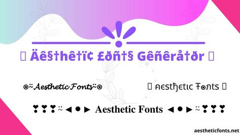 Cool ✅ Aesthetic fonts generator online helps to create stylish text with one click 𝓒𝓸𝓹𝔂 𝓪𝓷𝓭 𝓟𝓪𝓼𝓽𝓮. ᐈ ���😍 149+ Font with Symbols. Fonts Copy And Paste, Fancy Fonts Alphabet, Mirror Text, Instagram Font, Cool Aesthetic, Stylish Text, Aesthetic Names, Text Generator, Fancy Letters