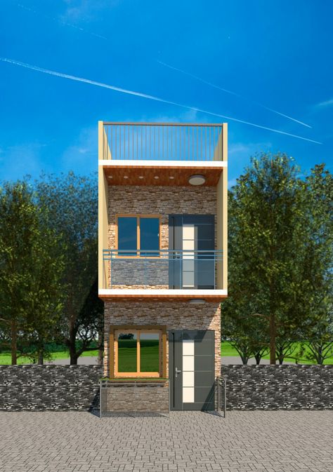 10 Feet Front Elevation, Front Elevation, Modern House, Cabin, India, House Styles, Home Decor, Home Décor