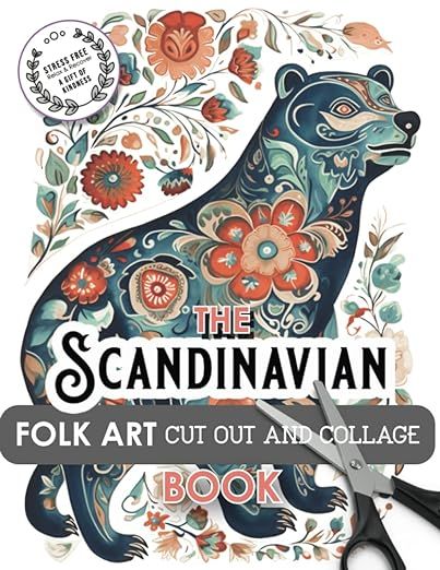 Scandinavian Folk Art Swedish Style, Norwegian Art, Norwegian Rosemaling, Arte Folk, Collage Book, Art Cut, Folk Art Flowers, Folk Design, Book Paper