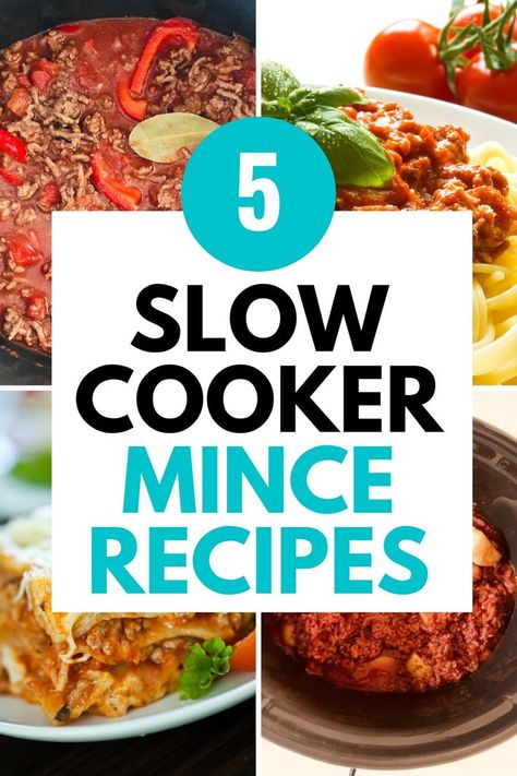 5 slow cooker mince recipes over 4 pictures of mince recipes Slow Cooker Minced Beef, Minced Beef Curry, Pork Mince Recipes, Slow Cooker Beef Curry, Mince Dishes, Ground Lamb Recipes, Minced Beef Recipes, Slow Cooker Recipes Pork, Minced Meat Recipe