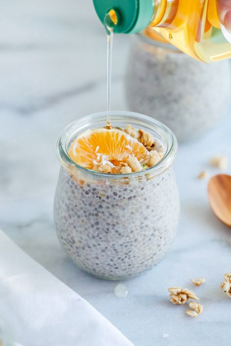 The PERFECT Chia Pudding- brightened with orange zest, this chia pudding is thick and creamy, NOT slimy. It makes for a refreshing and healthy breakfast that's packed full of protein and healthy omega-3s. #vegan #plantbased #glutenfree #cleaneating Amsterdam Breakfast, Chia Seed Coconut Milk, Dairy Free Breakfast Recipes, Orange Cardamom, Pudding Chia, Healthy Vegan Dinner, Chia Seed Recipes, Plant Based Snacks, Balanced Breakfast