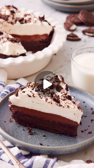 John Kanell on Instagram: "This decadent Mud Pie is a chocolate-lover’s dream come true. An easy Oreo crust holds a fudgy brownie layer topped with a silky homemade chocolate pudding all capped with mountains of whipped cream and more crumbled cookies. Also, if you want to receive my top 10 easy dessert recipes, then comment 10DESSERTS below and check your DMs. #preppykitchen #baker #recipevideo" John Kanell, Homemade Chocolate Pudding, Easy Dessert Recipes, Preppy Kitchen, Fudgy Brownie, Oreo Crust, Fudgy Brownies, Chocolate Pudding, Chocolate Lover