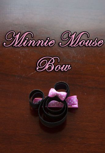 How to make a Minnie Mouse Bow Minnie Mouse Hair Bow, Minnie Mouse Hair, Minnie Mouse Hair Bows, Mouse Hair, Ribbon Sculptures, Hair Bow Tutorial, Hair Clips Diy, Minnie Mouse Bow, Hair Bow Holder