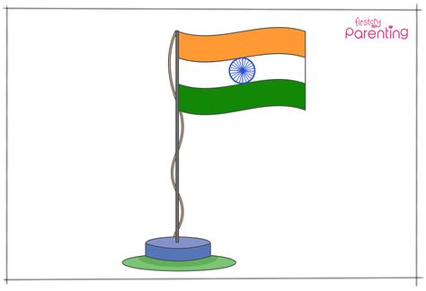 As India celebrates its Independence Day on 15th August, let's take a look at this simple step-by-step guide on how to draw the Indian National Flag. India Flag Drawing For Kids, National Flag Drawing For Kids, Indian Flag Drawing Ideas, Indian Flag Drawing For Kids, Flag Drawing For Kids, National Flag Drawing, India Flag Drawing, Indian Flag Drawing, Indian National Flag