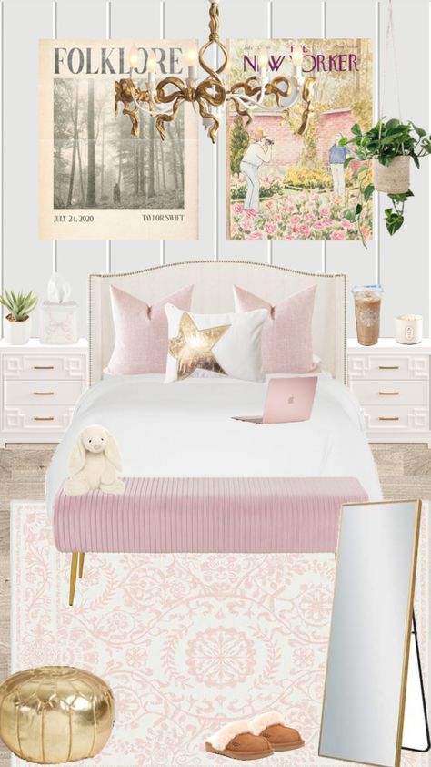 Sisters Bedroom Ideas, Dream Teen Bedrooms, Fancy Bedroom, White Room Decor, College Dorm Room Decor, Classy Bedroom, Love Shack Fancy, Dorm Room Inspiration, Preppy Room