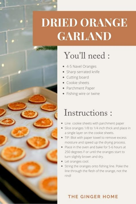 Julkransar Diy, Dried Orange Garland, Dried Oranges, Christmas Time Is Here, Natural Christmas, Orange Garland, 12 December, Christmas Inspo, 3d Christmas