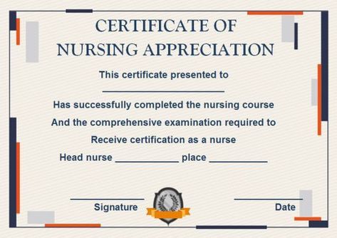 Nursing Certificate, Appreciation Certificate Templates, Nursing Certifications, Volunteer Ideas, Nursing Diploma, Course Template, Appreciation Certificate, Nursing License, Certificate Of Achievement Template