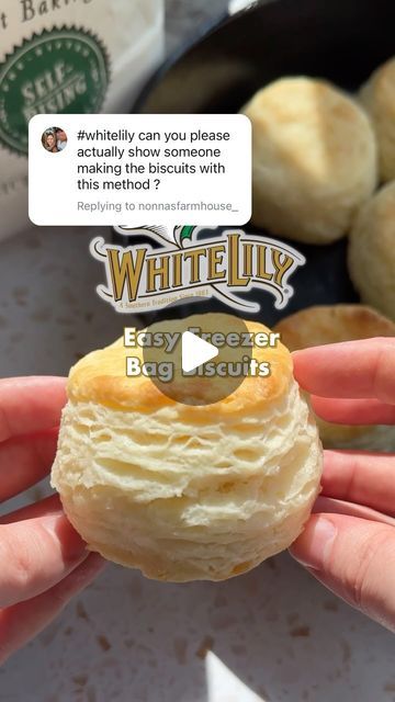 White Lily on Instagram: "Prepping biscuits ahead of time is so easy! Here’s our favorite way prep and bake these delicious, flaky biscuits. 👏 ⁠ Simply stash 2.5 cups self-rising flour and 1 stick of grated butter in the freezer. When the biscuit cravings strike, just add buttermilk and voila! Keeping your flour and butter frozen ensures you get an ultra flakey biscuit every time. 😋  To bake: 1. Preheat oven to 475°F. ⁠ ⁠ 2. Remove prepped biscuit mixture from the freezer. ⁠ 3. Make a well in the flour and add 1 cup of buttermilk straight from the fridge. Stir 15 times or until the flour is moistened. ⁠ ⁠ 4. Turn dough out onto a lightly floured surface and shape it into a rectangle. Fold dough in half, turn, and press it into a rectangle again. Repeat 4 times.⁠ ⁠ 5. Flour your rolling p American Biscuits, Flakey Biscuits, Pumpkin Rolls, Blueberry Biscuits, Flaky Biscuits, How To Make Biscuits, Biscuit Bread, Biscuit Rolls, Pot Roast Slow Cooker