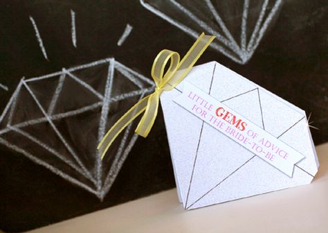 Diamond Bridal Shower - Gems of Advice Diamond Bridal Shower Theme, Diamond Theme Party, Teen Throw Pillow, Party Themes Ideas, Themes Party, Diamond Theme, Presents For Girlfriend, Diamond Party, Birthday Card Sayings