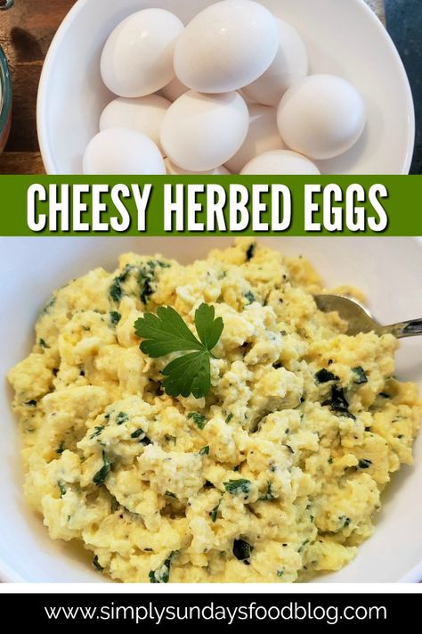 Scrambled Eggs With Herbs, Scrambled Egg Seasoning, Savory Brunch Recipes, Scrambled Eggs With Cheese, Family Breakfast Recipes, Healthy Egg Breakfast, Eggs For Breakfast, Fluffy Scrambled Eggs, Scrambled Eggs Recipe