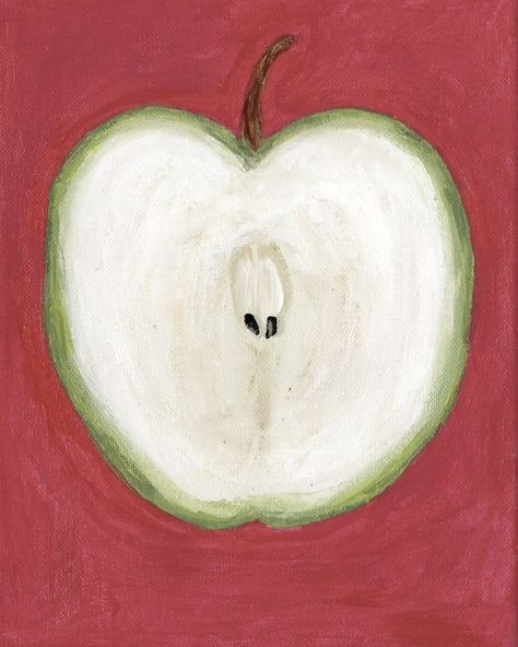 2024 Collage, Growth Art, Apple Painting, Apple Art, Apple Seeds, Candy Apple, Surround Yourself, 8x10 Print, New Wall