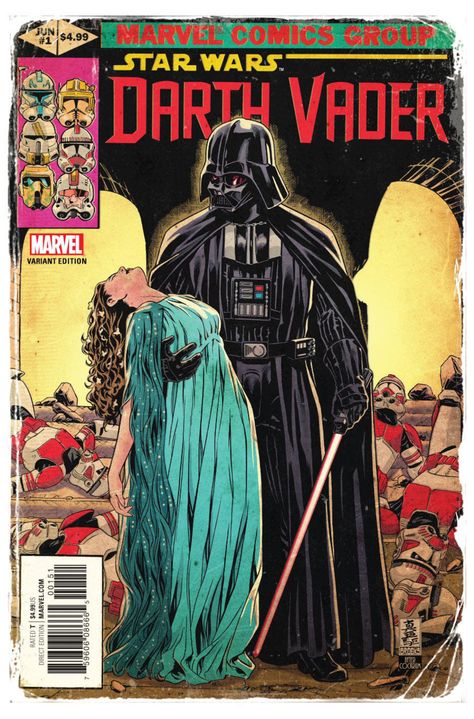 Darth Vader #1 - The Chosen One Part I - Brooks variant (Issue) Darth Vader Marvel, Darth Vader Comic, Mark Brooks, Dark Lord Of The Sith, Darth Vader Star Wars, Anakin And Padme, Star Wars Books, Dark Vador, Star Wars Comics