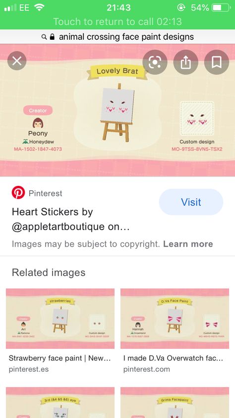 Animal Crossing Face Paint Design, Heart Face, Face Painting Designs, Animal Faces, Heart Stickers, Subjects, Face Painting, Animal Crossing, Face Paint