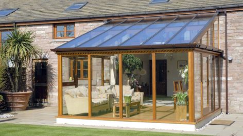 Image result for wooden lean to conservatory Lean To Conservatory, Curved Pergola, Small Sunroom, Glass Porch, Rustic Pergola, Barn Conversions, Garden Room Extensions, Sleeping Porch, Porch House Plans