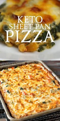 Keto Sheet Pan Pizza - Sure to Satisfy your Pizza Craving even if you're eating Low-Carb! #keto #ketopizza #pizzarecipe #sheetpanpizza Keto Sheet Pan, Sheet Pan Pizza, Pizza Craving, Feast Recipes, Even If, Craving Pizza, Resep Diet, Low Carb Pizza, Family Feast