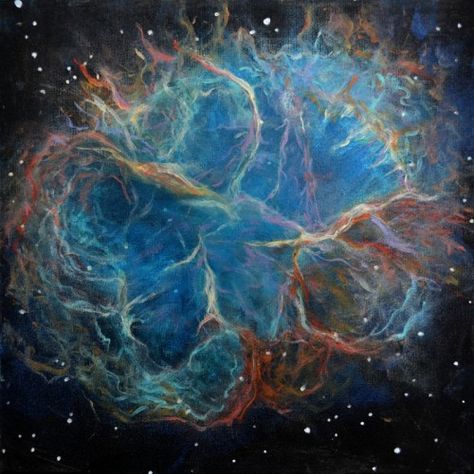 Step by Step Acrylic Painting Demo - "Crab Nebula"•Art Instruction Blog Nebula Painting, Crab Nebula, Learn Acrylic Painting, Painting Demo, Galaxy Painting, Space Pictures, Carl Sagan, Acrylic Painting Tutorials, Galaxy Art