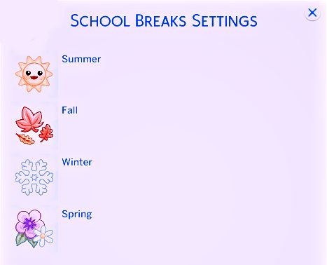 School Breaks Mod 1.0 (PUBLIC) | SonozakiSisters Sims 4 Discover University Mods, Sims 4 School Mod, Sims 4 School Cc, School Break, Afterschool Activities, School Building, Sims 4 Mods, After School, School Activities