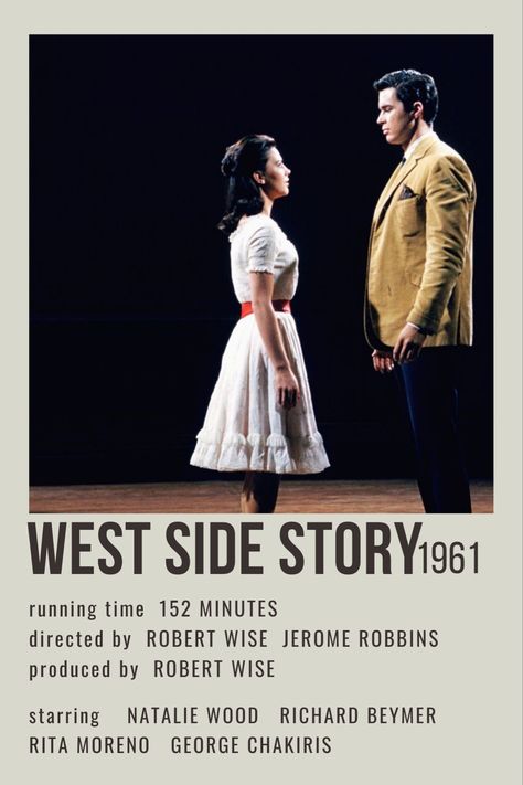 West Side Story Movie Poster, Blue Motivation, West Side Story Movie, West Side Story 1961, Richard Beymer, California School, Art Movies, Cinema Quotes, Movie Decor