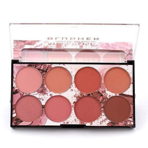 What it is: Add some color to your cheeks with 8 Colors MISS ROSE Blush Palette. The palette includes 8 beautiful shades perfect for any occasion. Why You'll Love It: The range of colors encompasses easily wearable and natural shades, which give the complexion a radiant appearance and a beautiful effect. The pocket format is perfect for carrying in a clutch or bag, ready for any retouch over the course of the day. These richly pigmented, highly buildable blushes work for every attitude. Baked bl Luxury Powder, Matte Blush, Blush Contour, Rose Blush, Mineral Pigments, Blush Palette, Makeup Blush, Finishing Powder, Makes You Beautiful