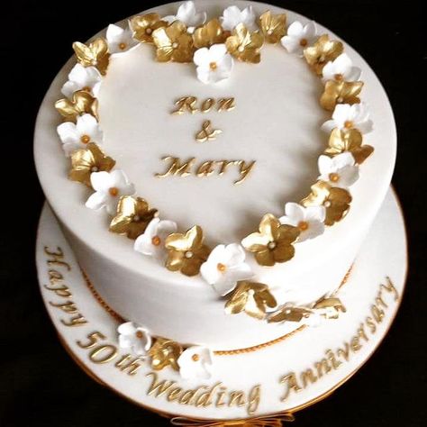 Silver Wedding Anniversary Cake, Golden Anniversary Cake, Golden Wedding Cake, Golden Wedding Anniversary Cake, Anniversary Cake Designs, 50th Wedding Anniversary Cakes, 50th Anniversary Cakes, Happy Anniversary Cakes, Wedding Anniversary Cakes