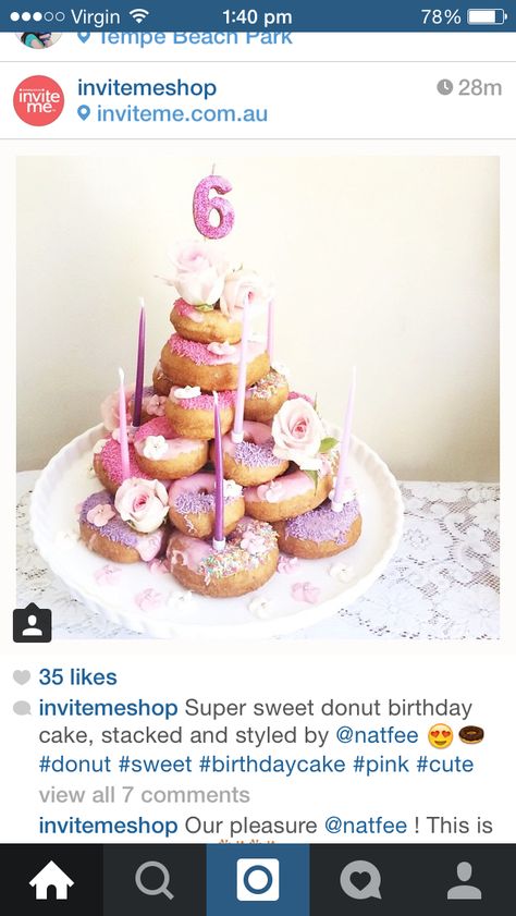 Donought Cake, Donut Stacked Cake, Stacked Donut Cake, Unicorn Donut Cake, Birthday Donut Tower, Donut Stack Birthday Cake, Donut Tower Cake Birthday, Donut Stack Cake, Donut Cake Birthday