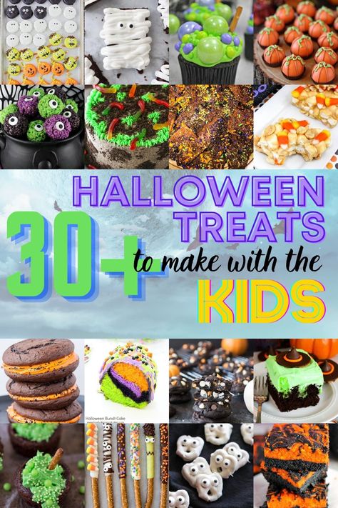 Halloween Desserts Kids, Best Halloween Treats, Quick Halloween Treats, Fun Halloween Desserts, Halloween Treats To Make, Halloween Brownies, Diy Halloween Treats, Fun Halloween Treats, Spooky Halloween Treats