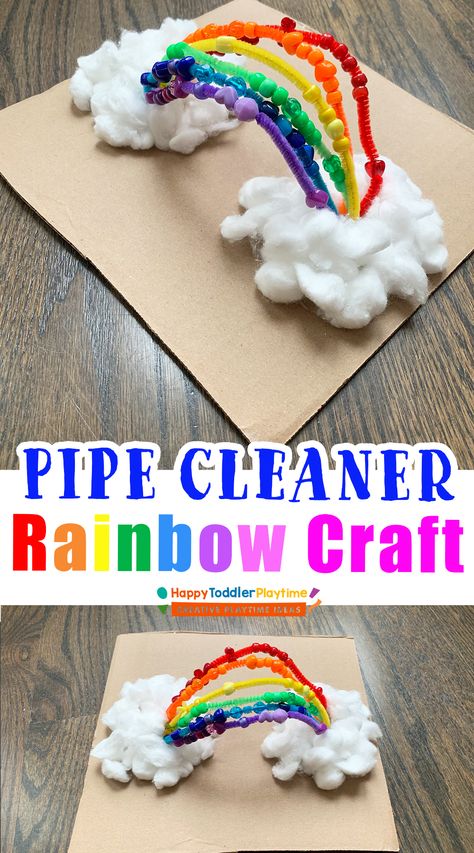 Pipe Cleaner Crafts For Kids, Rainbow Craft, Pipe Cleaner Crafts, Rainbow Crafts, Daycare Crafts, Toddler Art, Camping Crafts, Pipe Cleaner, Preschool Art