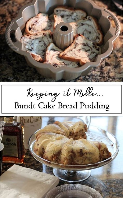 Pudding Bundt Cake, Cake Bread Pudding, Friendsgiving Brunch, Bunt Cake Recipe, Rum Chata, Brunch Bread, Boozy Brunch, Cake Bread, Bread Pudding Recipe