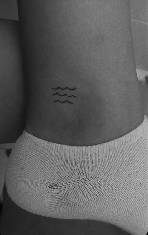 Tattoo On Waist For Women, Dainty Lighthouse Tattoo, Minimal Sea Tattoo, Tattoos For Swimmers, Lake Tattoo Simple, Minimalist Ocean Tattoo, To The Sea Tattoo, Quiet Tattoo, Lake Tattoos