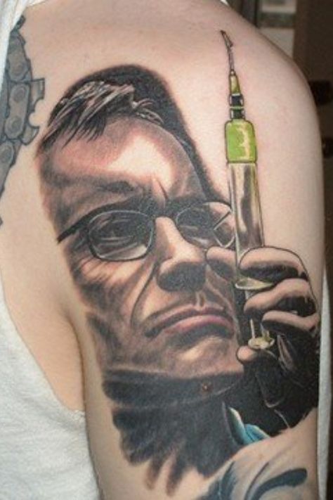 Reanimator tattoo Horror Tattoo, Portrait Tattoo, Tattoos