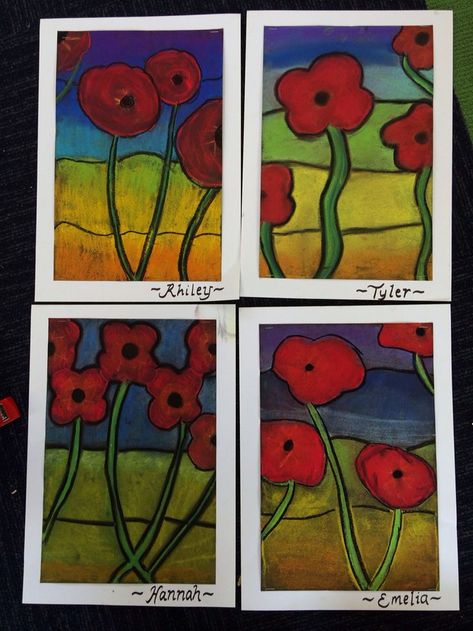 Chalk pastel ANZAC poppies Remembrance Day Crafts For Kids, Remembrance Day Crafts, Remembrance Day Pictures, Remembrance Day Activities, Grade 1 Art, Remembrance Day Art, Poppy Craft, Remembrance Day Poppy, Chalk Pastel Art