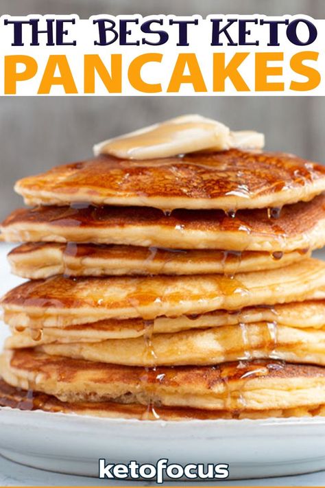 Keto Pancake Recipe, Sugar Free Recipe, Best Keto Pancakes, Almond Flour Pancakes, Recipe For Breakfast, Low Carb Pancakes, Postre Keto, Breakfast Recipes Sweet, Pan Cake